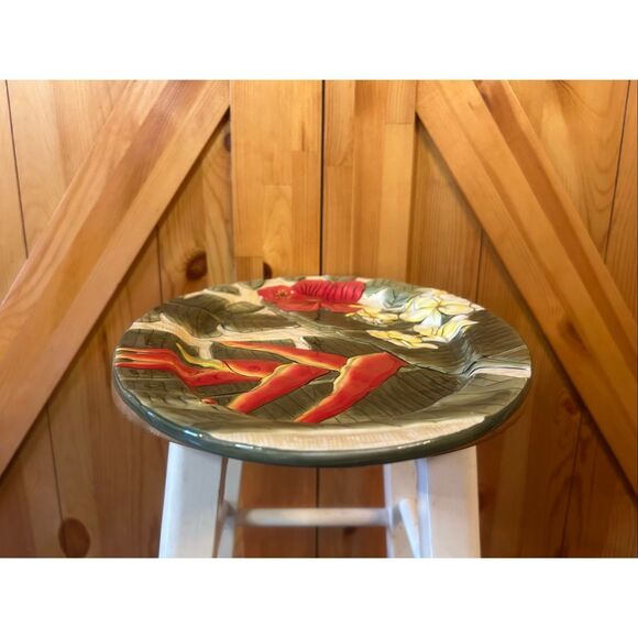 Island Plantations Island Garden Serving Platter hand painted (5595) - Picture 8 of 10